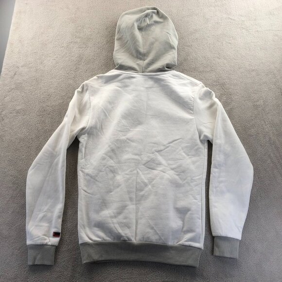NWT Fubu Mens Hoodie Sweatshirt XS White Graphic Logo Print Pullover Casual - Picture 14 of 14